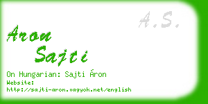 aron sajti business card